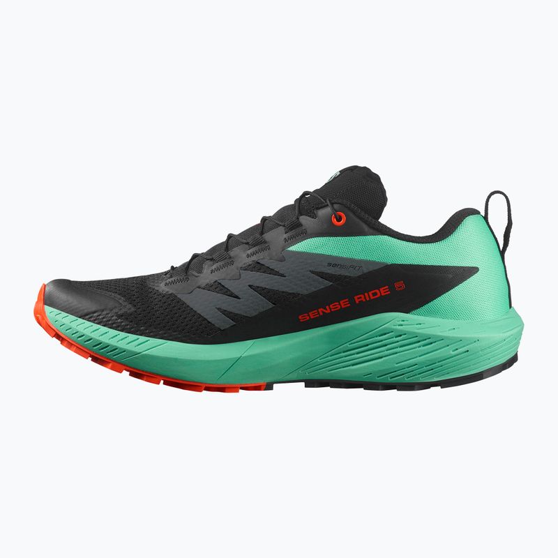 Scarpe da corsa da uomo Salomon Sense Ride 5 nero/bay/ciliegia pomodoro 10