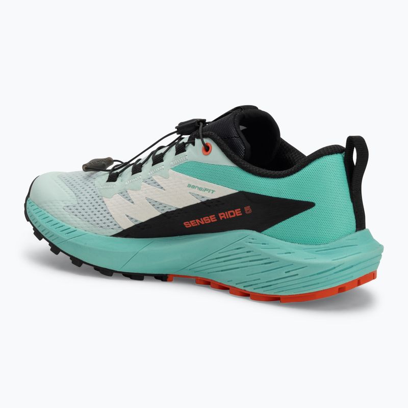 Scarpe da corsa da donna Salomon Sense Ride 5 bay/nero/ciliegia pomodoro 3