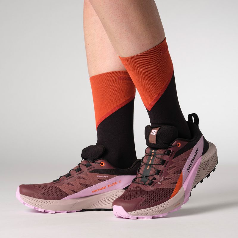 Salomon Sense Ride 5 GTX scarpe da corsa da donna catawba grape/orchid bouquet/cherry tomato 10