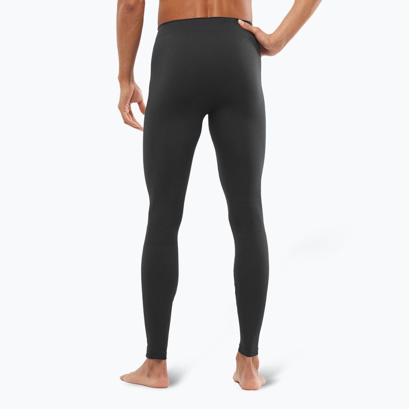 Pantaloni termici Salomon Essential Seamless da uomo, nero profondo 2