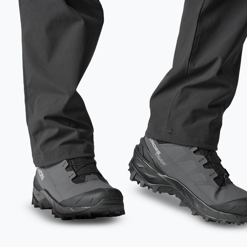 Scarpe da trekking da uomo Salomon Crosstrak Powder WP asfalto/nero/pelle di squalo 8