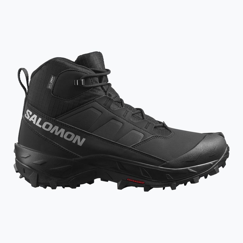 Salomon Crosstrak WP scarpe da trekking uomo nero/nero/asfalto 9