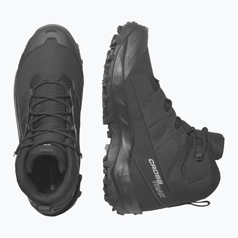 Salomon Crosstrak WP scarpe da trekking uomo nero/nero/asfalto 13