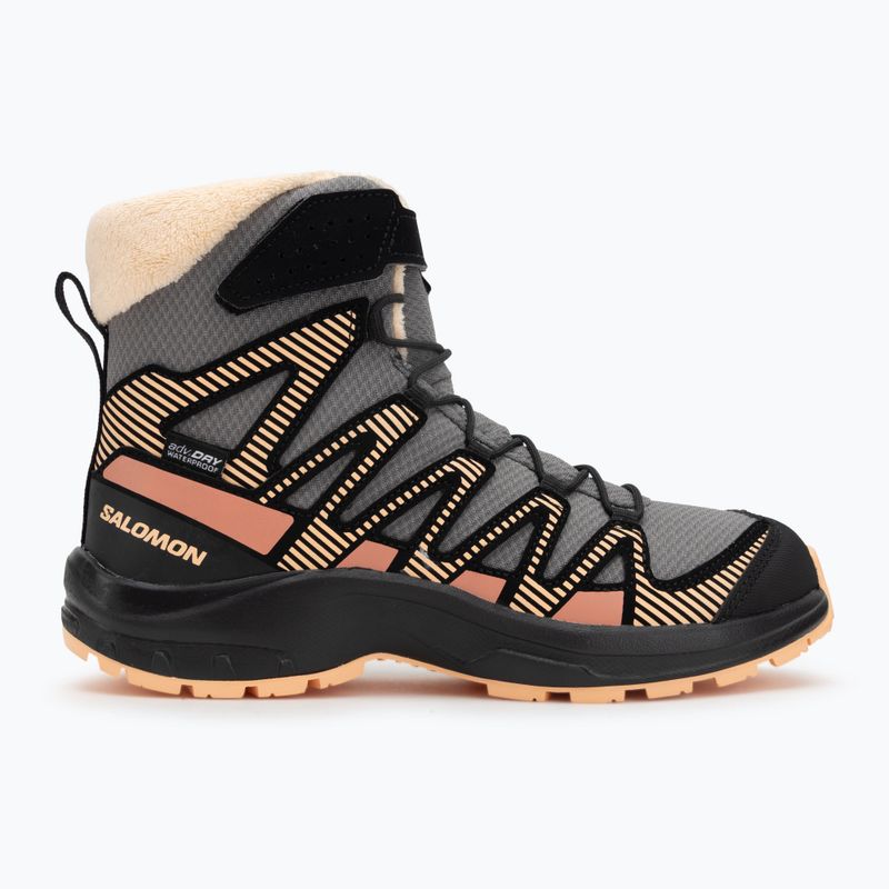 Scarpe da trekking per bambini Salomon XA Pro V8 Winter CSWP peltro/nero/pesca vellutata 2