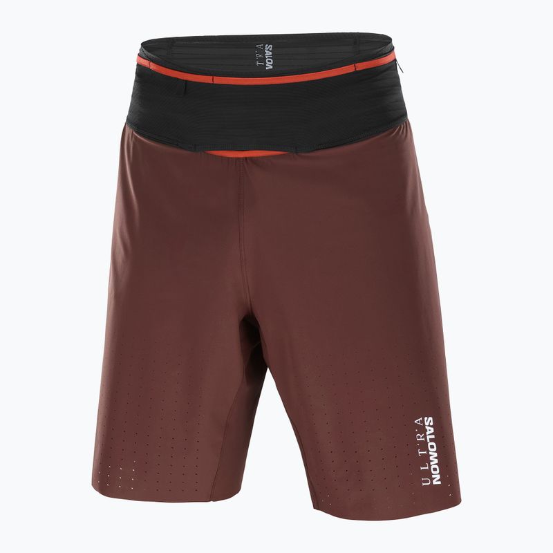 Pantaloncini da corsa Salomon S/Lab Ultra 2IN1 da uomo cioccolato decadente 6