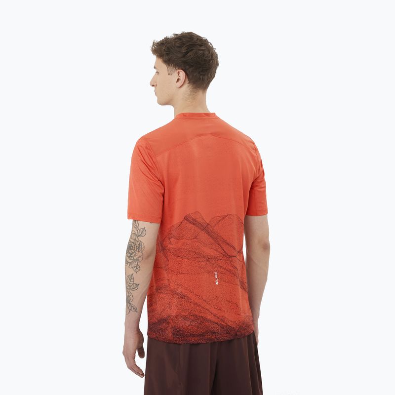 Maglietta da corsa da uomo Salomon S/Lab Ultra Tee Aop burnt sienna 2