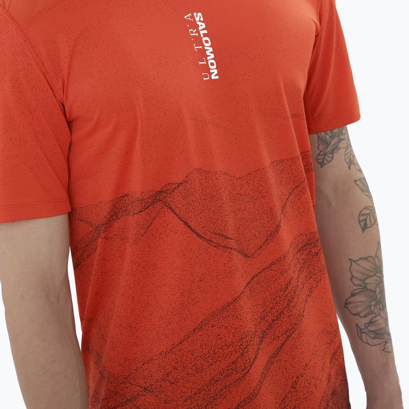 Maglietta da corsa da uomo Salomon S/Lab Ultra Tee Aop burnt sienna 3