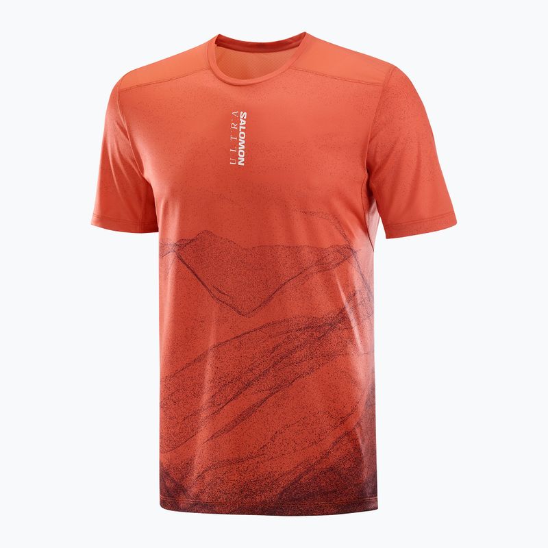 Maglietta da corsa da uomo Salomon S/Lab Ultra Tee Aop burnt sienna 4