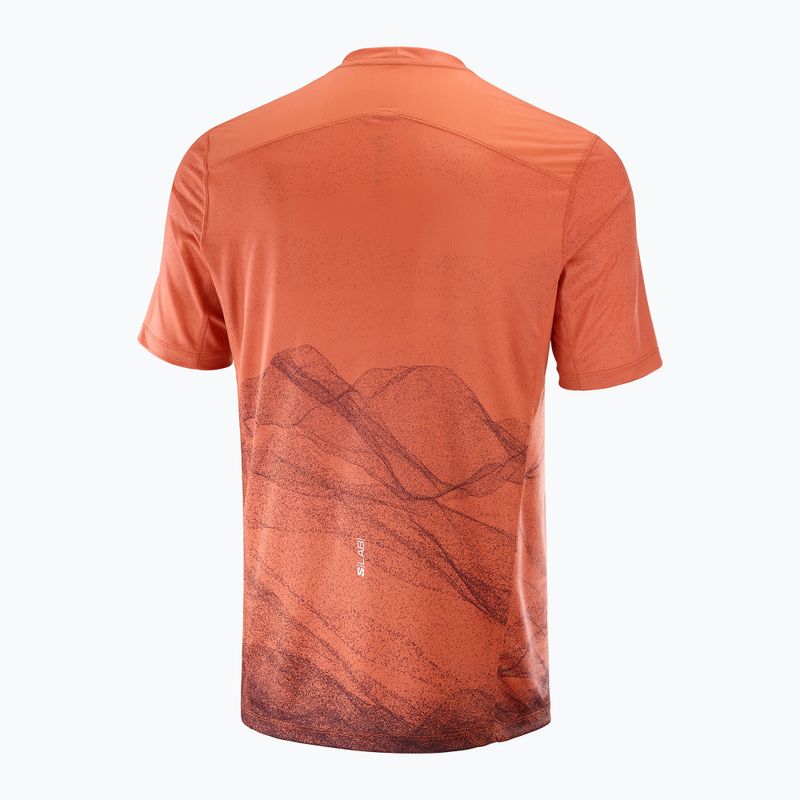 Maglietta da corsa da uomo Salomon S/Lab Ultra Tee Aop burnt sienna 5
