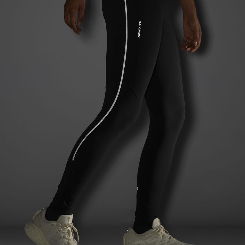 Leggings da corsa da donna Salomon Sense Aero Stow nero profondo 5