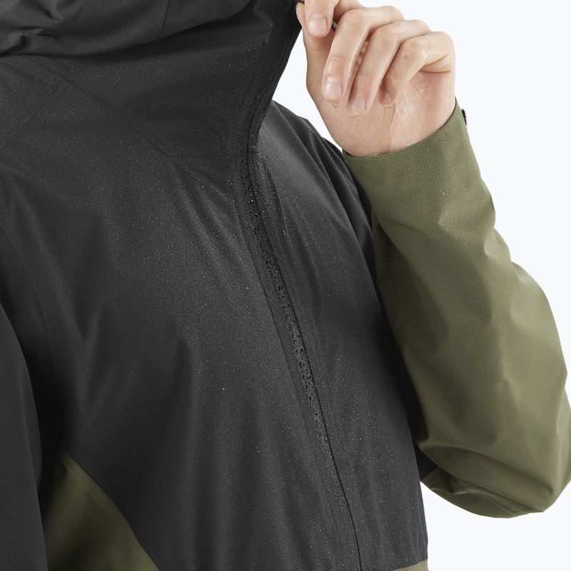 Giacca a vento Salomon Outerpath 2.5L nero/foglia d'uva da uomo 4