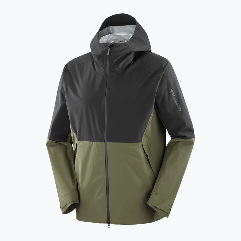 Giacca a vento Salomon Outerpath 2.5L nero/foglia d'uva da uomo 7