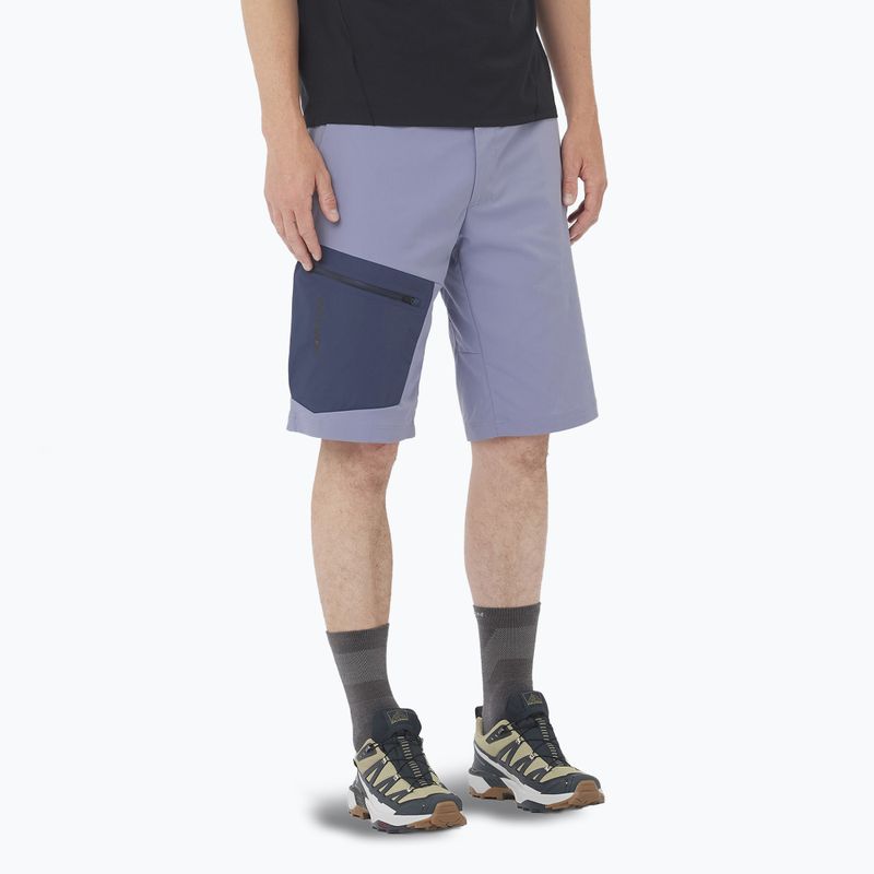Pantaloncini da trekking Salomon Outerpath Utility uomo blu granito / blu notte