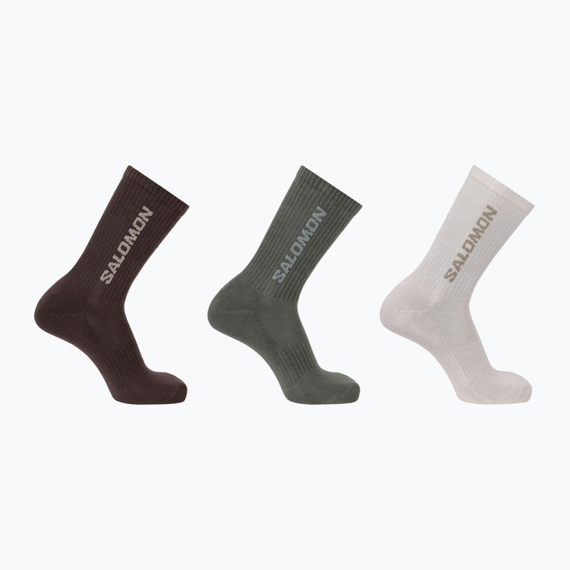 Salomon Everyday Crew 3 paia di calze silver cloud/sedona sage