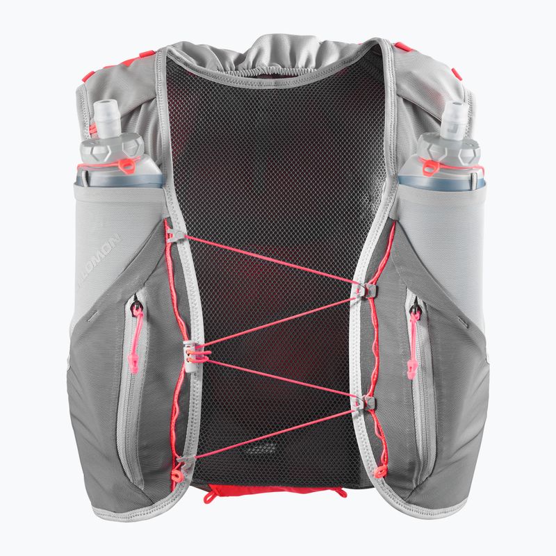 Salomon Advance Skin 12 gilet da corsa castelrock/alloy/fiamma di neon