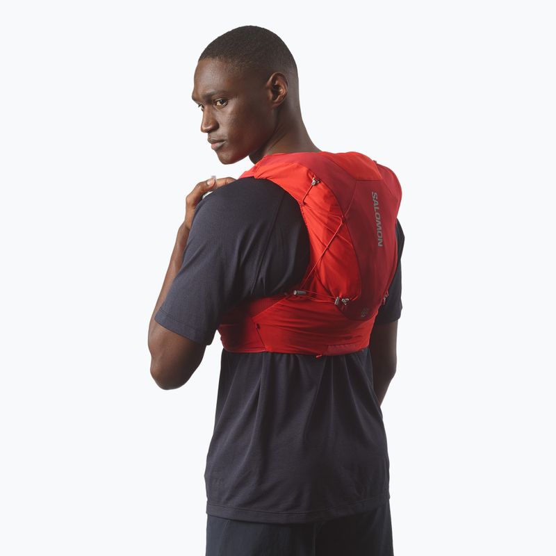 Gilet da corsa Salomon ADV SKIN 12 Set flame scarlet/haude red 4