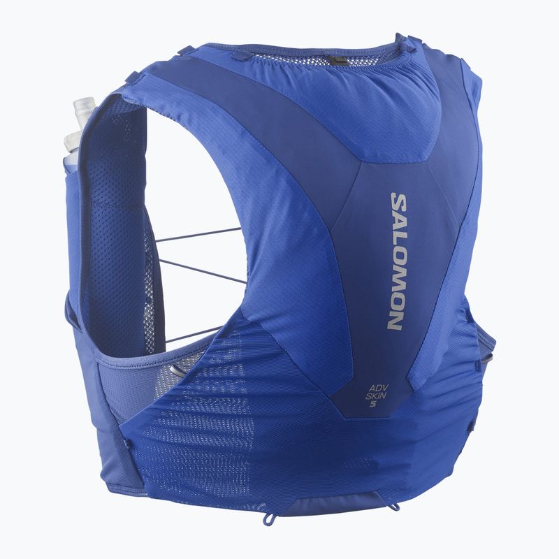 Gilet da corsa Salomon ADV SKIN 5 Set nautical blue/limoges new 2