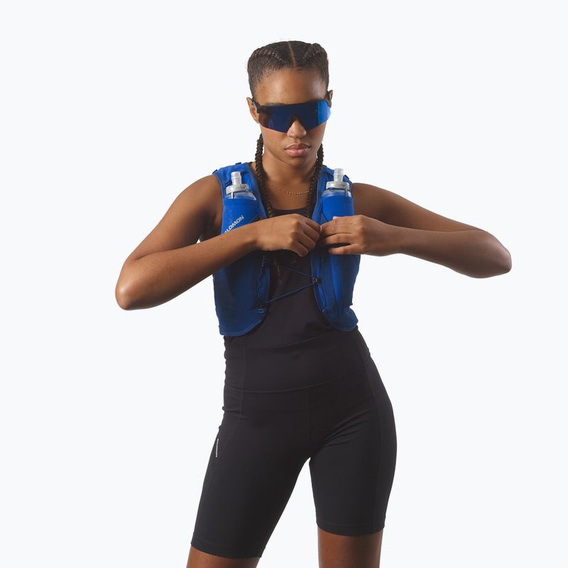 Gilet da corsa Salomon ADV SKIN 5 Set nautical blue/limoges new 3
