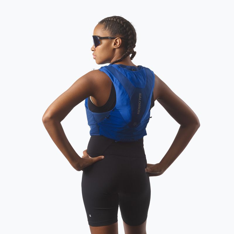 Gilet da corsa Salomon ADV SKIN 5 Set nautical blue/limoges new 4
