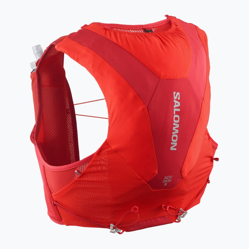Gilet da corsa Salomon ADV SKIN 5 Set flame scarlet/haute red 2