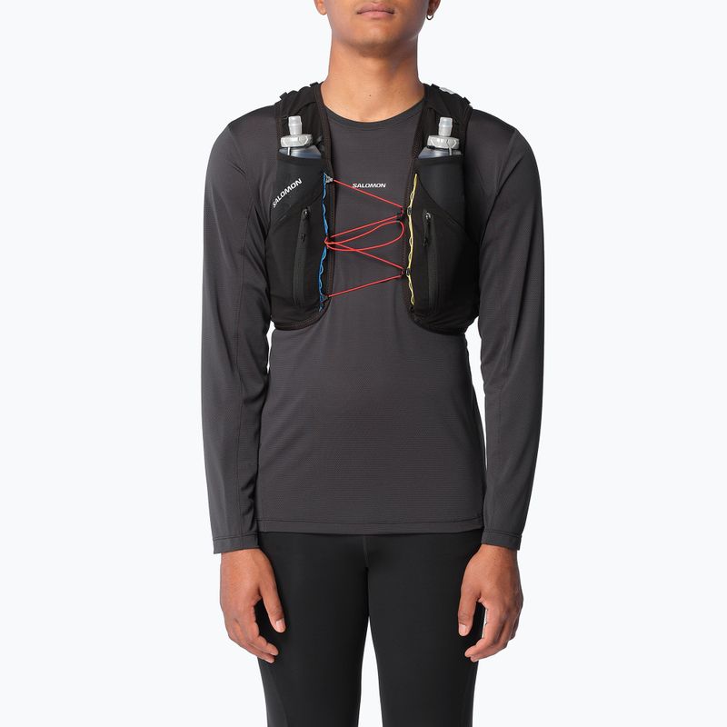 Gilet da corsa Salomon Advance Skin 12 Race Flag' black/white 4