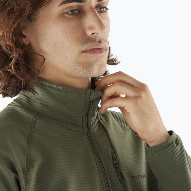 Felpa da trekking uomo Salomon Essential Lightwarm Full Zip grape leaf 3