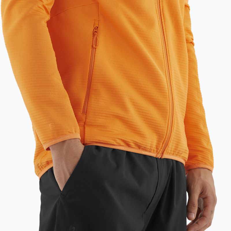 Felpa da trekking Salomon Lightwarm Full Zip da uomo in curcuma 6