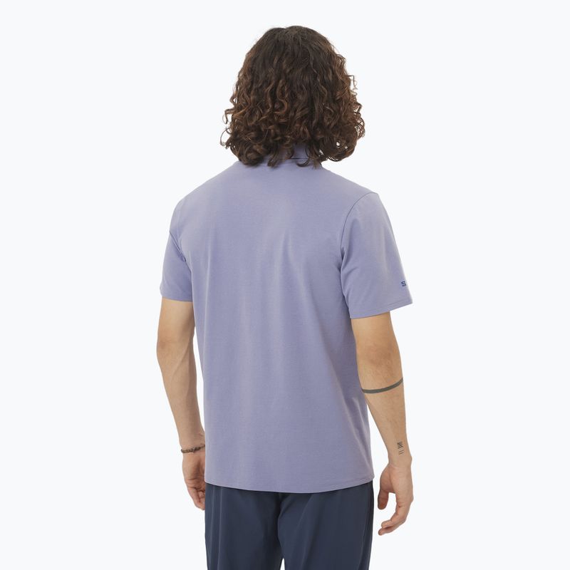 Maglietta Salomon Trackline Polo uomo blu granito 2