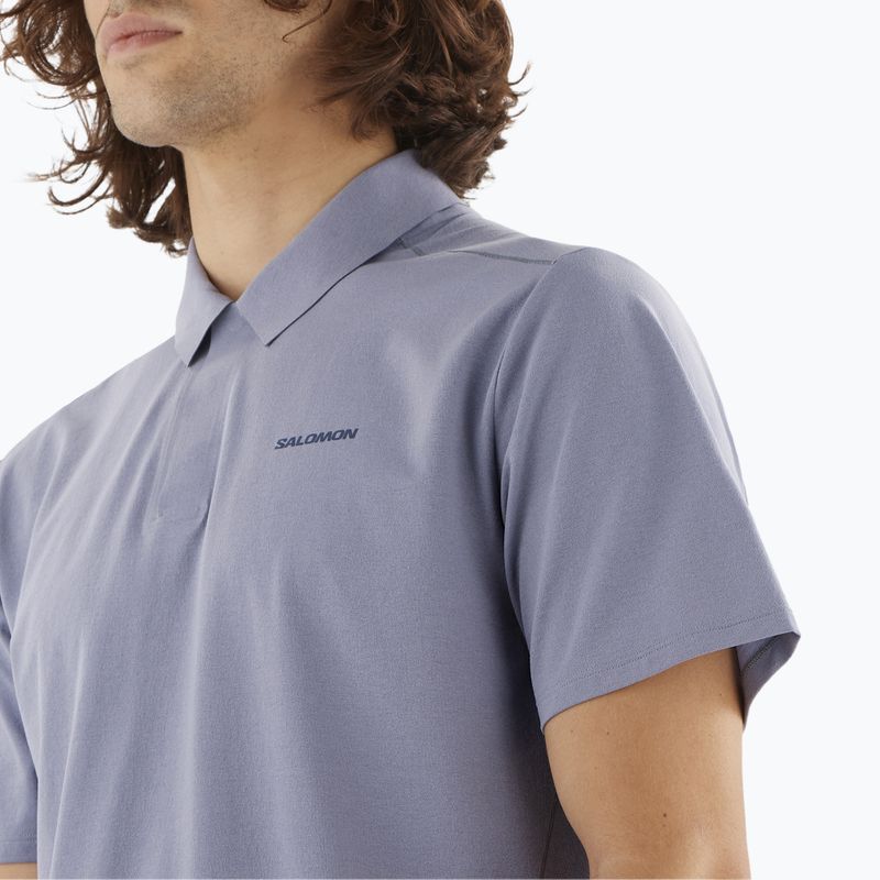 Maglietta Salomon Trackline Polo uomo blu granito 3