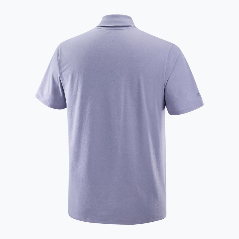 Maglietta Salomon Trackline Polo uomo blu granito 8