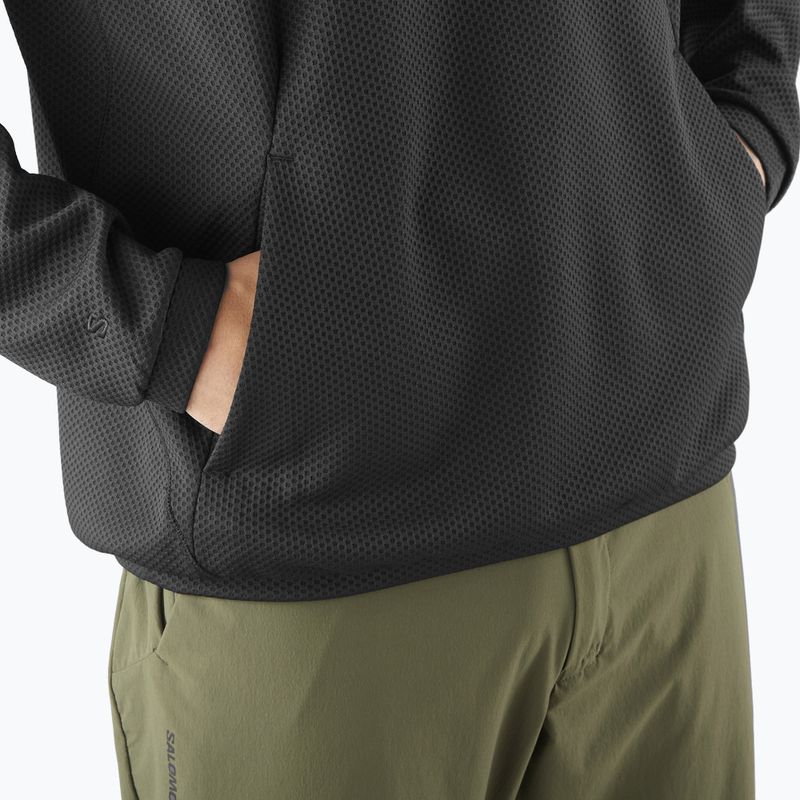 Felpa da trekking uomo Salomon Motomesh Crewneck nero profondo 7