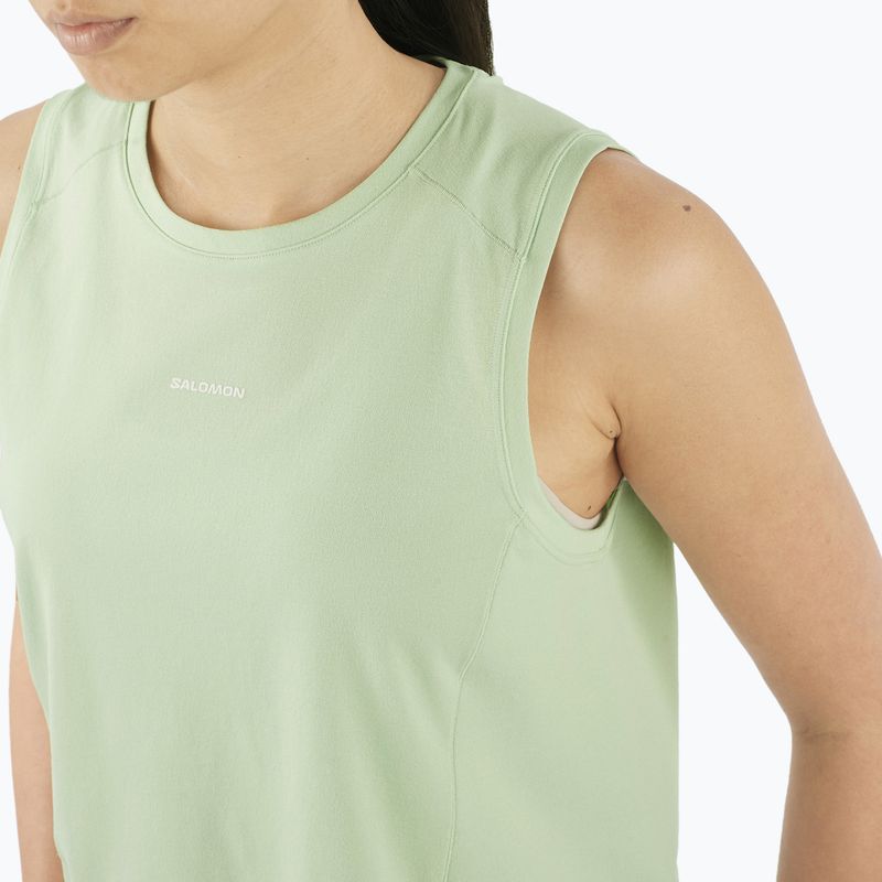 Salomon Trackline Tank - Maglietta donna schiuma di mare 3