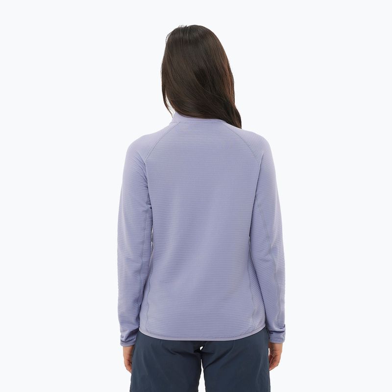 Felpa da trekking donna Salomon Essential Lightwarm Half Zip blue granite 2