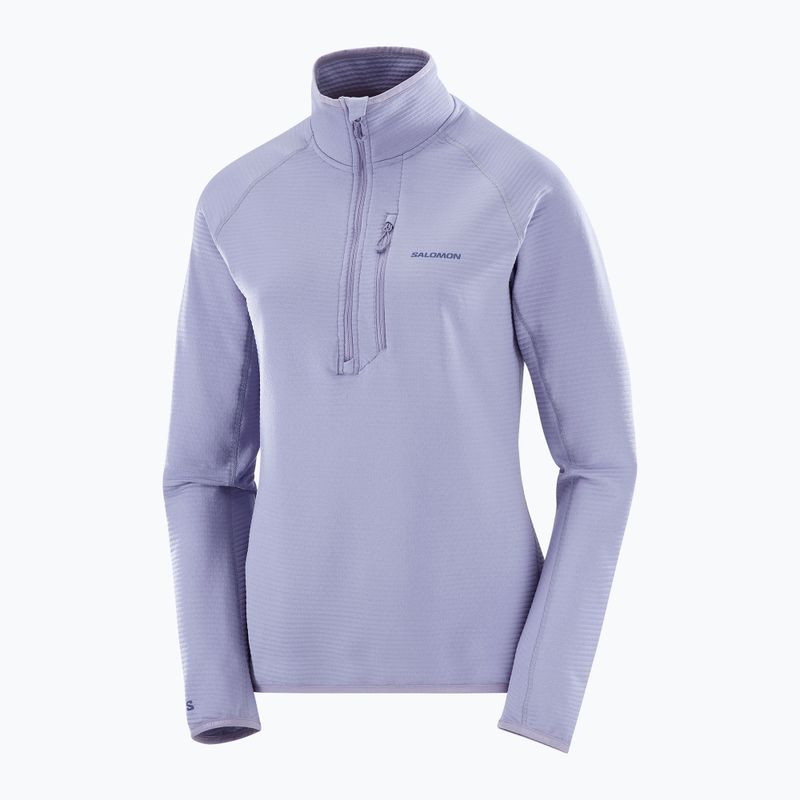 Felpa da trekking donna Salomon Essential Lightwarm Half Zip blue granite 6