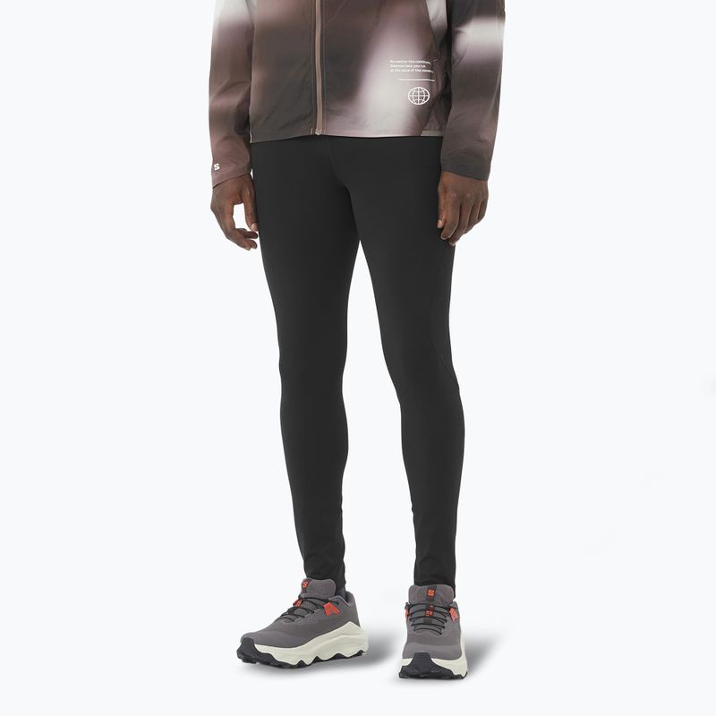 Leggings da corsa da uomo Salomon SHAKEout Core nero profondo