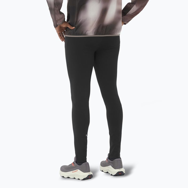 Leggings da corsa da uomo Salomon SHAKEout Core nero profondo 2