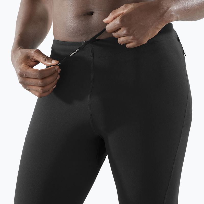 Leggings da corsa da uomo Salomon SHAKEout Core nero profondo 3