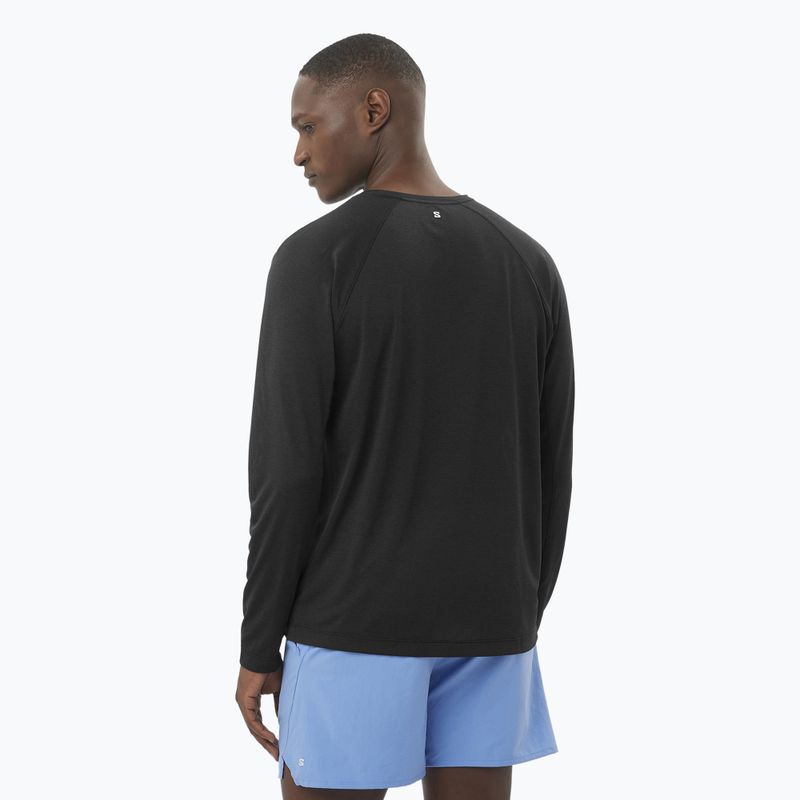 Salomon SHAKEout Core Uomo, manica lunga da corsa, nero profondo 2