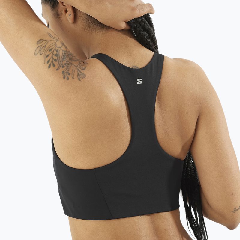Reggiseno da allenamento Salomon SHAKEout Core nero profondo 3