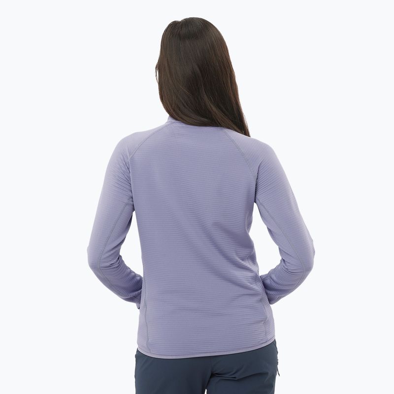 Giacca trekking donna Salomon Lightwarm Full Zip blu granito 2