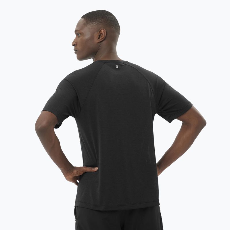 Maglietta da corsa Salomon SHAKEout Core deep black da uomo 2
