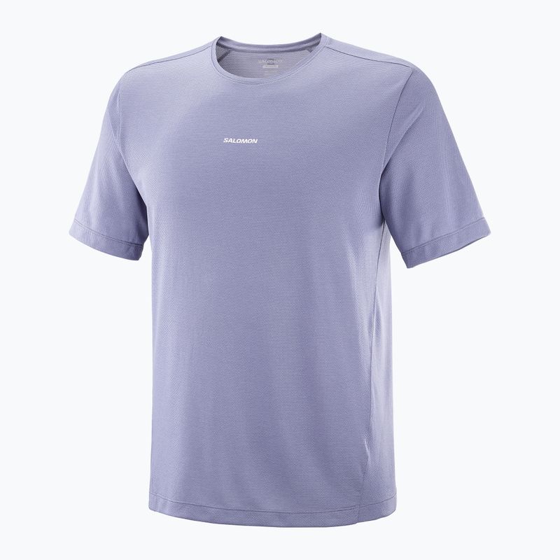 Maglietta da corsa Salomon SHAKEout Core blu granito da uomo 4