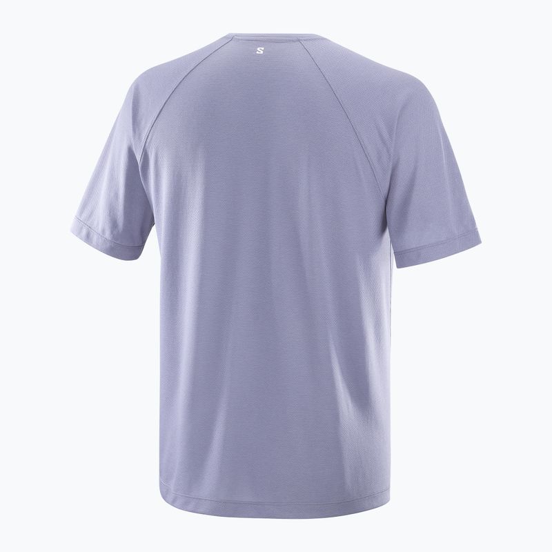 Maglietta da corsa Salomon SHAKEout Core blu granito da uomo 5