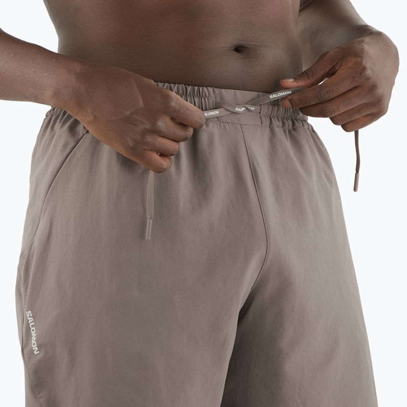 Pantaloncini da corsa da uomo Salomon Shakeout Core 2IN1 7" No Liner iron 3