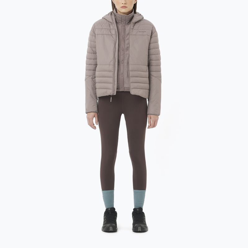 Leggings da corsa da donna Salomon SHAKEout Bliss 25" coffee bean 2