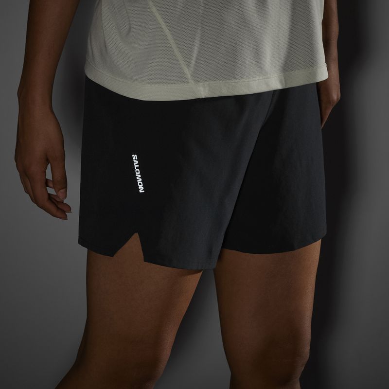 Pantaloncini da corsa da donna Salomon SHAKEout Core 6” nero profondo 5