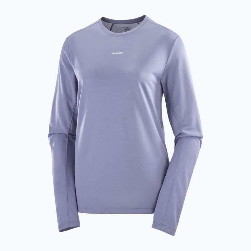 Salomon SHAKEout Core blu granito, manica lunga da corsa, donna 4