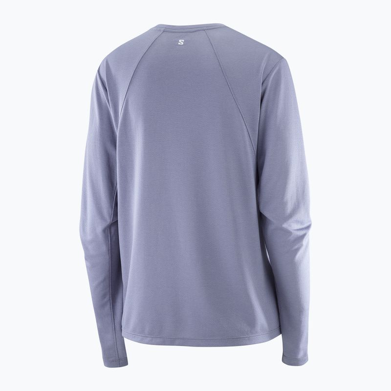 Salomon SHAKEout Core blu granito, manica lunga da corsa, donna 5