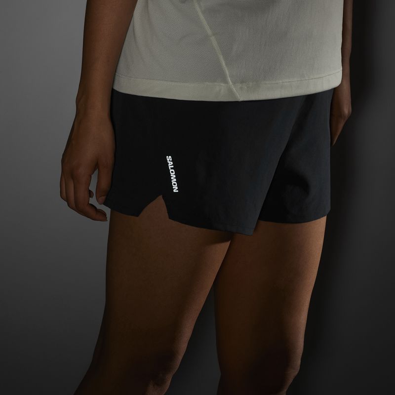 Pantaloncini da corsa Salomon SHAKEout Core 4" donna nero intenso 5
