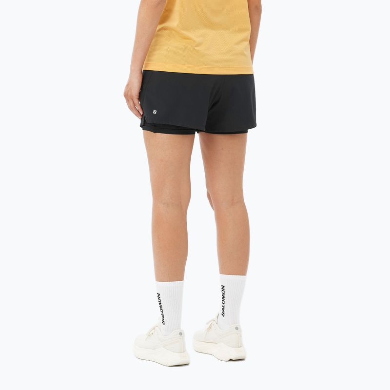 Salomon SHAKEout Core 2IN1 4" pantaloncini da corsa da donna nero profondo 2
